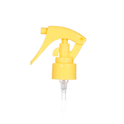 Yellow Color 24 / 410 Plastic Mini Trigger Sprayer With Plectrum Design