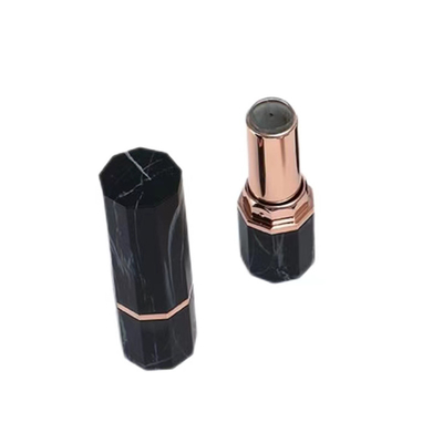 Elegant Sexangle Plastic Lipstick Cases Empty Cosmetic Container in Black or White