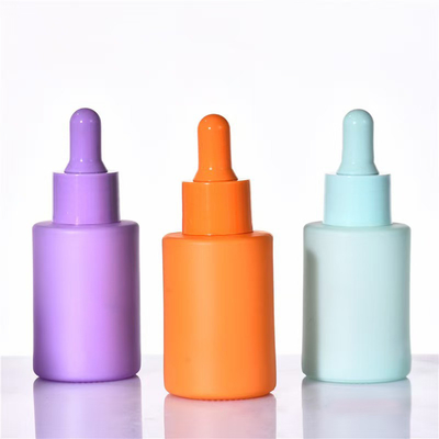 Macaron Colorful Customized Colors Glass Essential Oil Bottle and Plastic Smooth Dropper