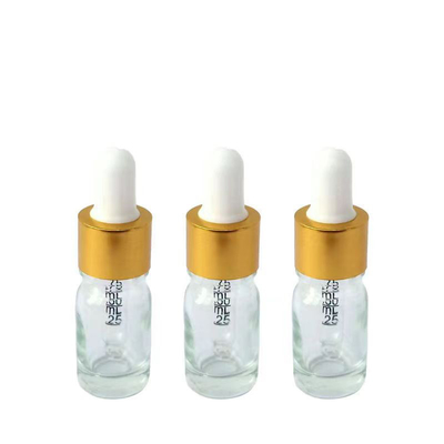 Clear Glass Essential Oil Bottle With Aluminum Dropper Whole Set