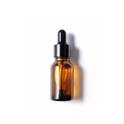 Wholesale Amber Glass Essential Bottle With Plastic Black Dropper Cap