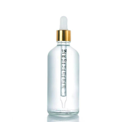 Glass Bottle Round Shoulder For Essential Oil and The Dropper Cap with Scale numbers