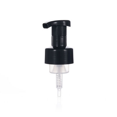 Black Cosmetic Lotion Pump Dispenser with Locking Collar
