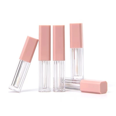Pink Plastic 1.2ml Lip Gloss Tube Empty Container With Customized Colors