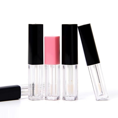 1.2ml Plastic Cylinder Lip Gloss Tube With Long Cap Customized Colors Accepted