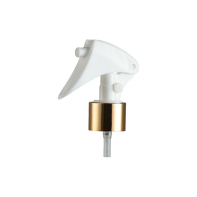Plastic Mini Trigger Sprayer with Golden Aluminum Collar