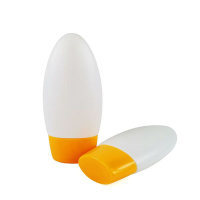White Oval Shape Sunscreen Cream Bottle with Customized Color PP Material for Cosmetic Packaging
