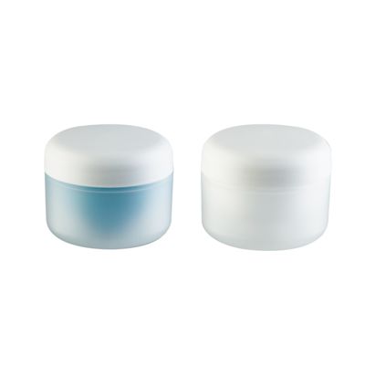 White Blue Matt Surface PP Plastic Cream Jar with 100% Fresh PP for Cosmetic Packaging