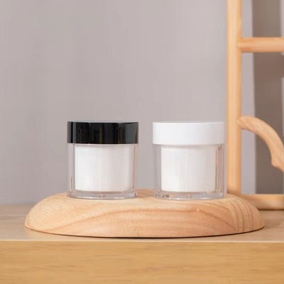 Luxury 15g 30g 50g AS Plastic Double Layer Round Cream Jar for Cosmetic