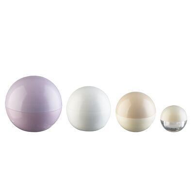 5g/25g/50g/80g Double Layers Round Ball-Shaped Plastic Cream Jar Skincare and Beauty Products