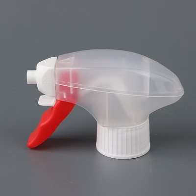 Professional 28 / 415 Plastic Trigger Sprayer With Child Lock Double Cap For Customizable Cosmetic Packing