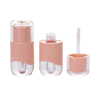 Oval lip glaze tube 2.3ml color can be customized with brush
