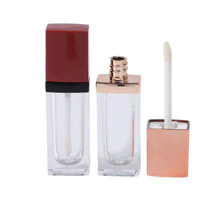 3.5ml square plastic lip glaze tube with brush, color can be customized
