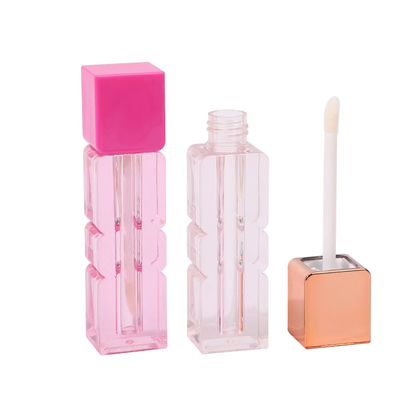 Irregular 3.5ml lip glaze tube with brush in various colors