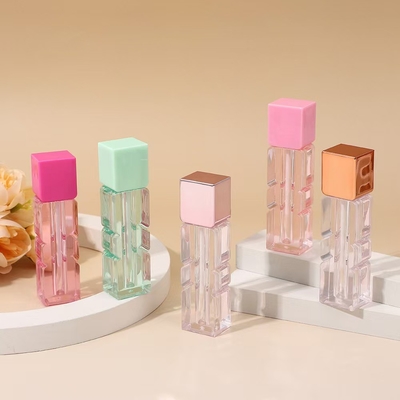 Irregular 3.5ml lip glaze tube with brush in various colors