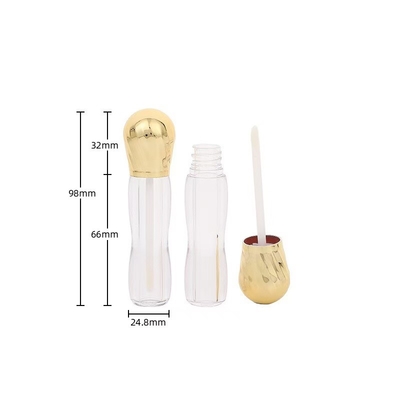Metal big head with brush plastic 4.5ml lip glaze tube high-end