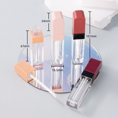4ml plastic lip glaze tube with square head is easy to carry