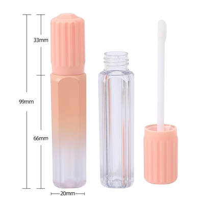 Design gear cover with brush plastic lip glaze tube in various colors