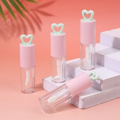 Custom Color 7ml Hollow Heart Plastic Lip Glaze Tube for Portable Lip Gloss Packaging