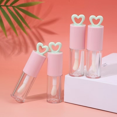 Custom Color 7ml Hollow Heart Plastic Lip Glaze Tube for Portable Lip Gloss Packaging
