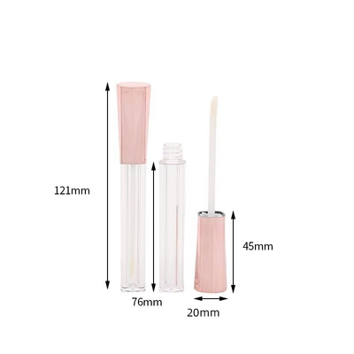 Octagonal Diamond Metal Aluminum Cover Plastic Lip Glaze Tube