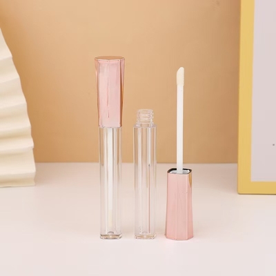 Octagonal Diamond Metal Aluminum Cover Plastic Lip Glaze Tube