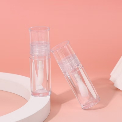 Plastic Transparent Big Head Brush Lip Glaze Tube Small For Highlight Liquid
