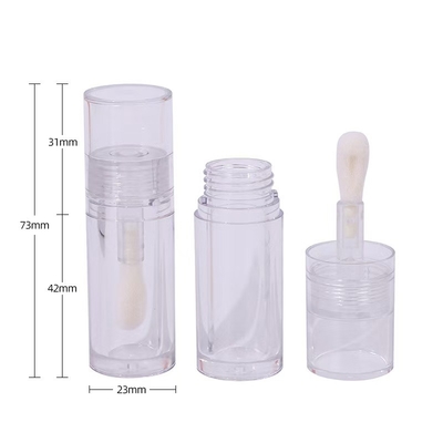 Plastic Transparent Big Head Brush Lip Glaze Tube Small For Highlight Liquid