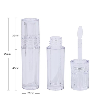 Transparent Silicone Brush Head Plastic Lip Glaze Tube 4.5ml