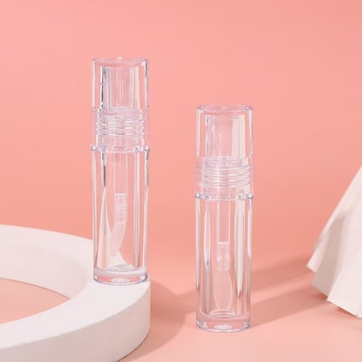 Transparent Silicone Brush Head Plastic Lip Glaze Tube 4.5ml