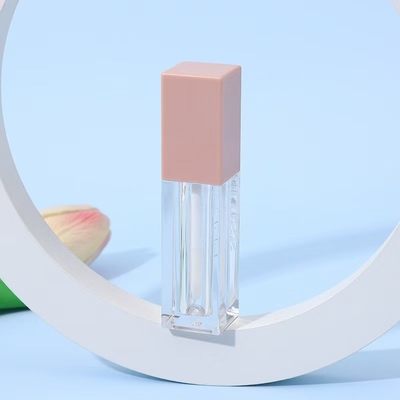 Square Pink 7ml Plastic Lip Glaze Tube For High Gloss Liquid Eyeshadow Lip Glaze