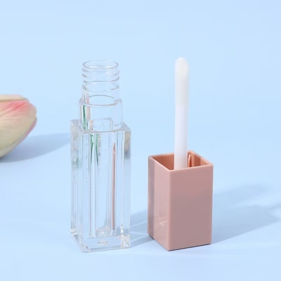 Square Pink 7ml Plastic Lip Glaze Tube For High Gloss Liquid Eyeshadow Lip Glaze