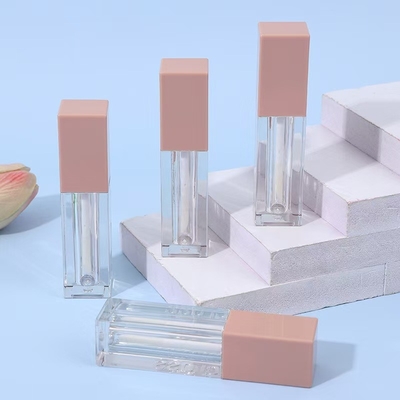 Square Pink 7ml Plastic Lip Glaze Tube For High Gloss Liquid Eyeshadow Lip Glaze