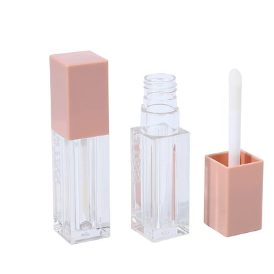 Square Pink 7ml Plastic Lip Glaze Tube For High Gloss Liquid Eyeshadow Lip Glaze