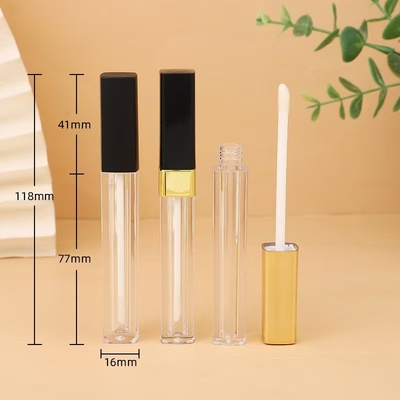 Slender Square Lip Glaze Tube Custom Color for Flawless Cosmetics Contouring