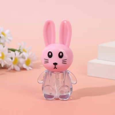 Portable Bunny Lip Glaze Tube with Brush Customizable Color and Easy To Carry