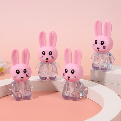Portable Bunny Lip Glaze Tube with Brush Customizable Color and Easy To Carry