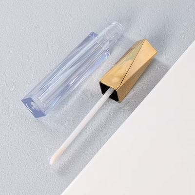 4.5ml Custom Color Lip Glaze Tube with Flocked Wand Applicator Irregular Shape