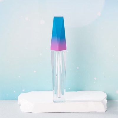 4.5ml Custom Color Lip Glaze Tube with Flocked Wand Applicator Irregular Shape