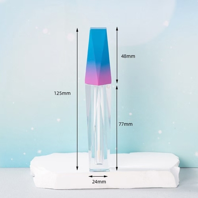 4.5ml Custom Color Lip Glaze Tube with Flocked Wand Applicator Irregular Shape