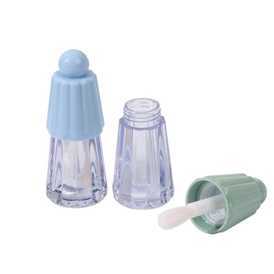 Cosmetic Type Lip Gloss 4.5ml Plastic Tube With Umbrella Shape Cover In Various Colors
