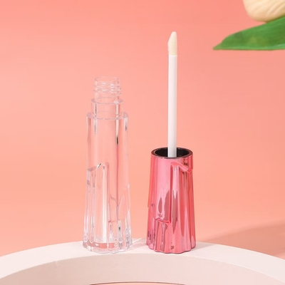 6ml Skirt-Shaped Plastic Lip Glaze Tube With Brush For Easy Carrying And Convenient Screen Printing