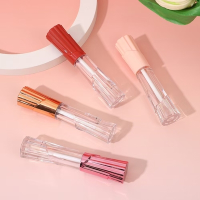 6ml Skirt-Shaped Plastic Lip Glaze Tube With Brush For Easy Carrying And Convenient Screen Printing