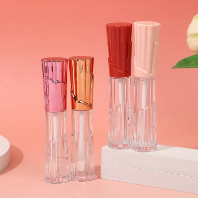 6ml Skirt-Shaped Plastic Lip Glaze Tube With Brush For Easy Carrying And Convenient Screen Printing