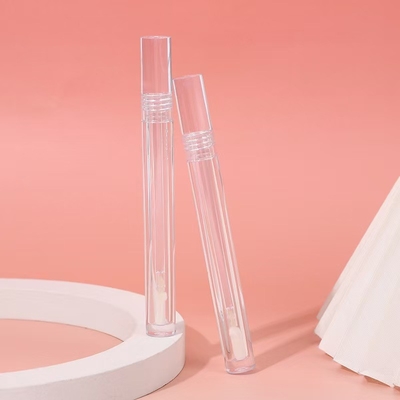 Simple Closure Type Screw Cap Slim 4.5ml Plastic Lip Glaze Tube with Customizable Logo