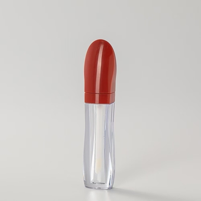Round Big Head Lip Glaze Tube With Beautiful Design And Transparent Bottle
