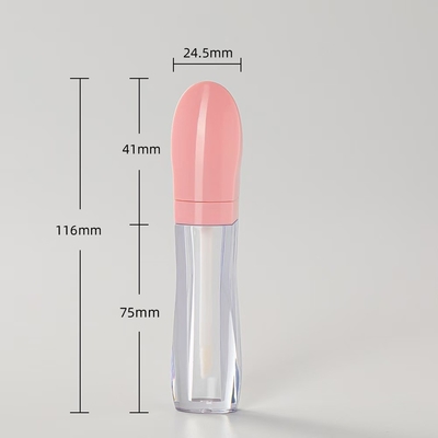 Round Big Head Lip Glaze Tube With Beautiful Design And Transparent Bottle