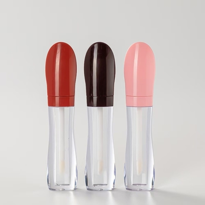 Round Big Head Lip Glaze Tube With Beautiful Design And Transparent Bottle