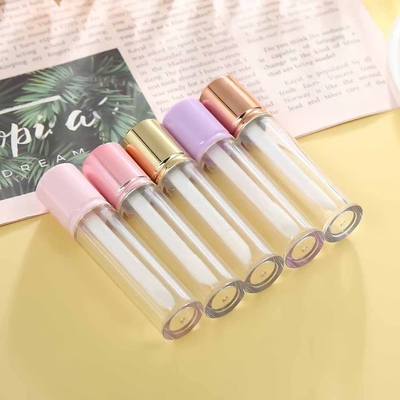 Round Short Cover 6ml Lip Glaze Tube Can Be Customized With Logo