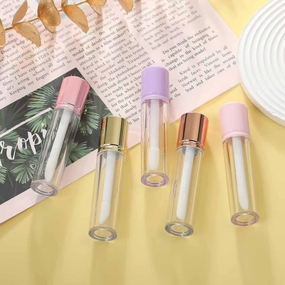 Round Short Cover 6ml Lip Glaze Tube Can Be Customized With Logo